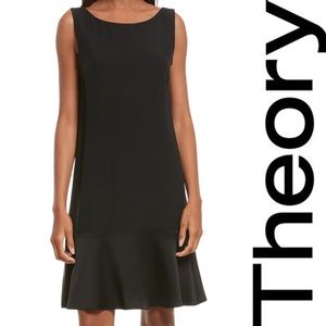 NWT Theory Kensington Flare Dress in Black, Size 2